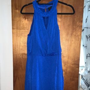 Royal Blue High Neck Dress WITH POCKETS